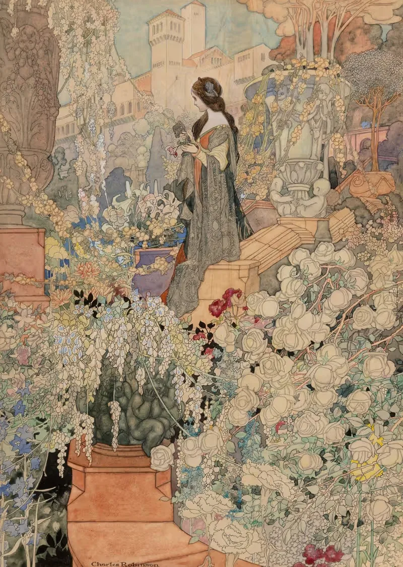 Ева в этом Эдеме by Чарльз Робинсон, 1911 — digital art print download