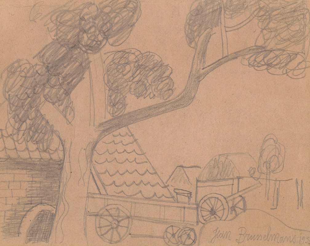 Farm by Жан Бруссельманс, 1935 — digital art print download