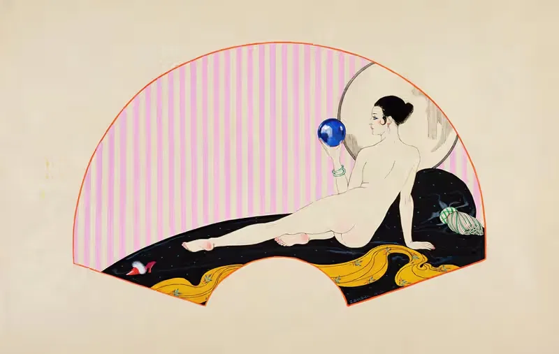Одали́ска у Буля Кристал by Жорж Барбье, 1920 — digital art print download