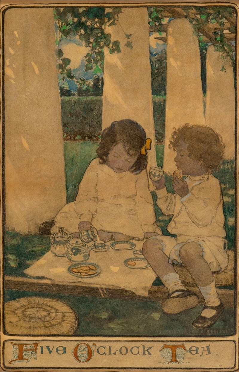 Чай в пять часов by Джесси Уилкокс Смит, 1903 — digital art print download