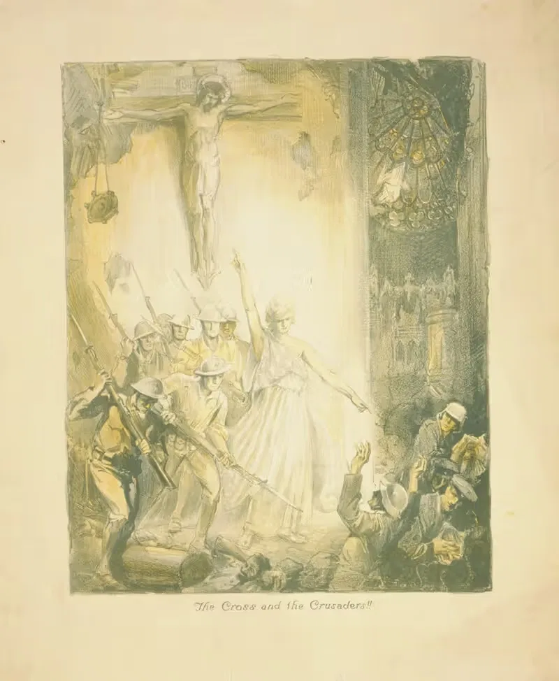 Крест и крестоносцы!! by Александр О. Леви, 1917 — digital art print download