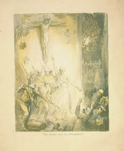 Крест и крестоносцы!! by Александр О. Леви, 1917 — digital art print download