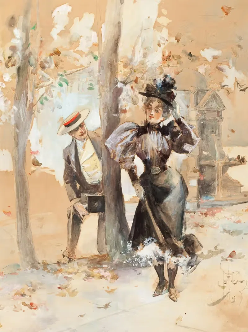 Photo Shoot by Charles Everett Johnson, 1895 — digital art print download