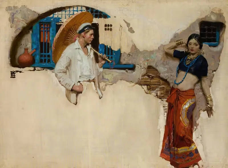 Человек на перекрестке by Дин Корнвелл, 1924 — digital art print download