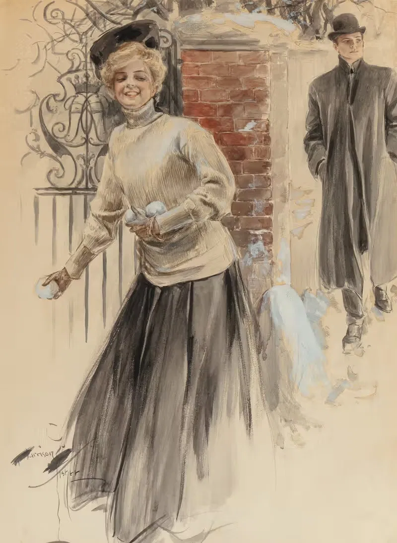 Еще нет — но скоро by Харрисон Фишер, 1907 — digital art print download