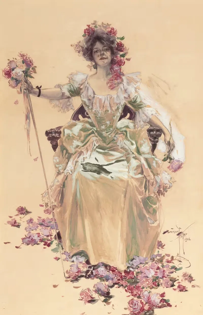 Обложка Saturday Evening Post, 10 мая by Харрисон Фишер, 1902 — digital art print download