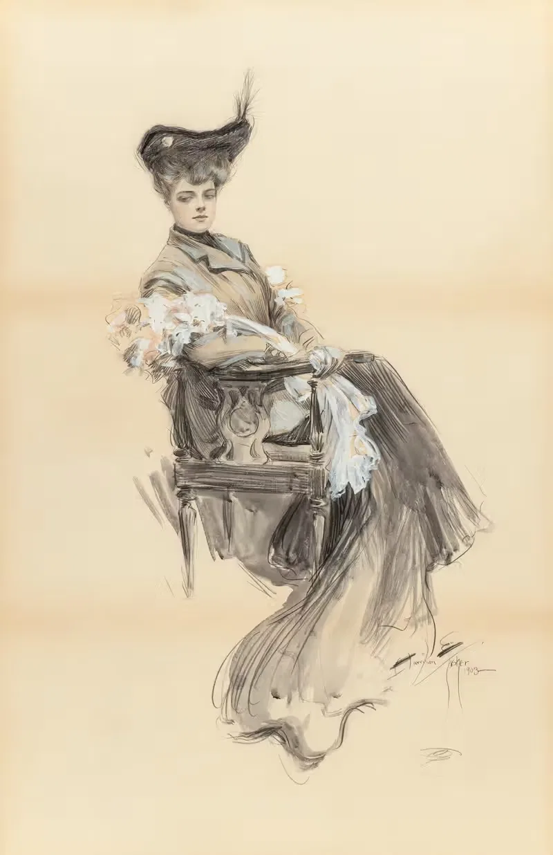 A Lady of Leisure — Harrison Fisher
