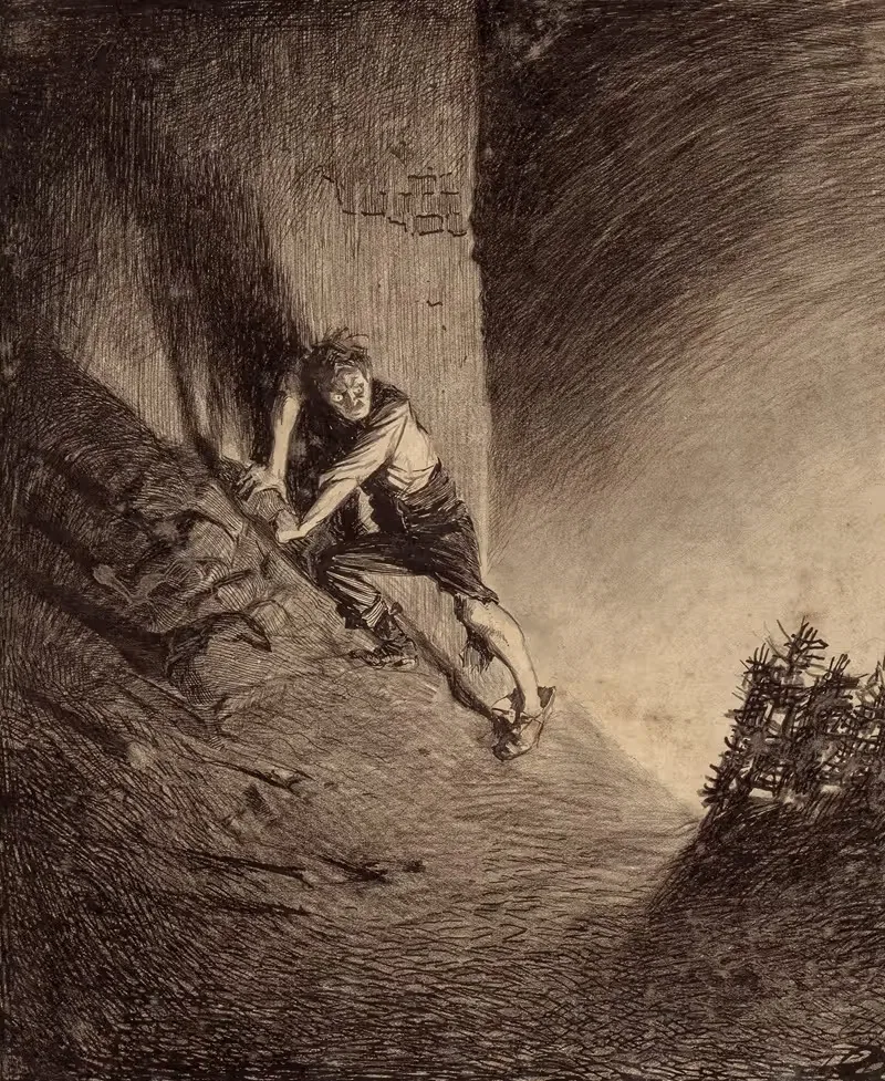 Испуганный человек by Энрике Алвим Корреа, 1906 — digital art print download