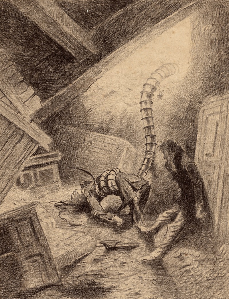 Handler Grabbing Human by Henrique Alvim Corrêa, 1906 — digital art print download