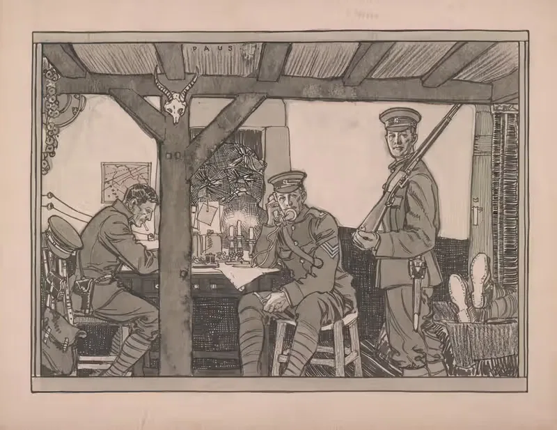 Солдаты Первой мировой войны by Герберт Паус, 1918 — digital art print download