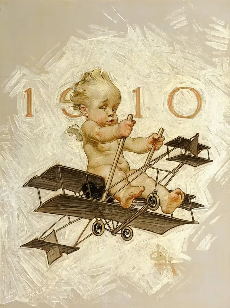 New Years 1910 by Joseph Christian Leyendecker, 1910 — digital art print download