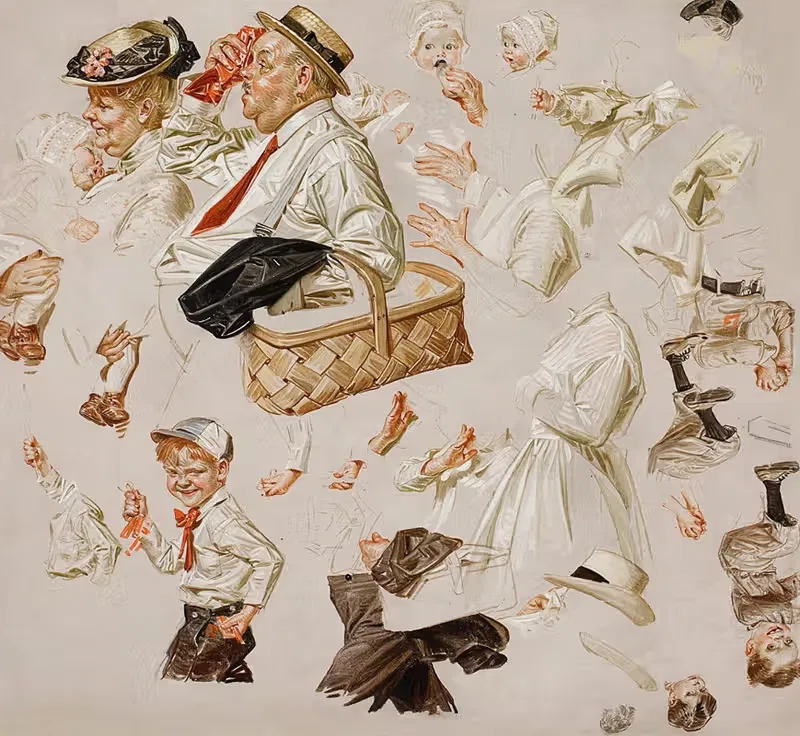Эскиз для обложки Saturday Evening Post, 3 июля — Джозеф Кристиан Лейендеккер