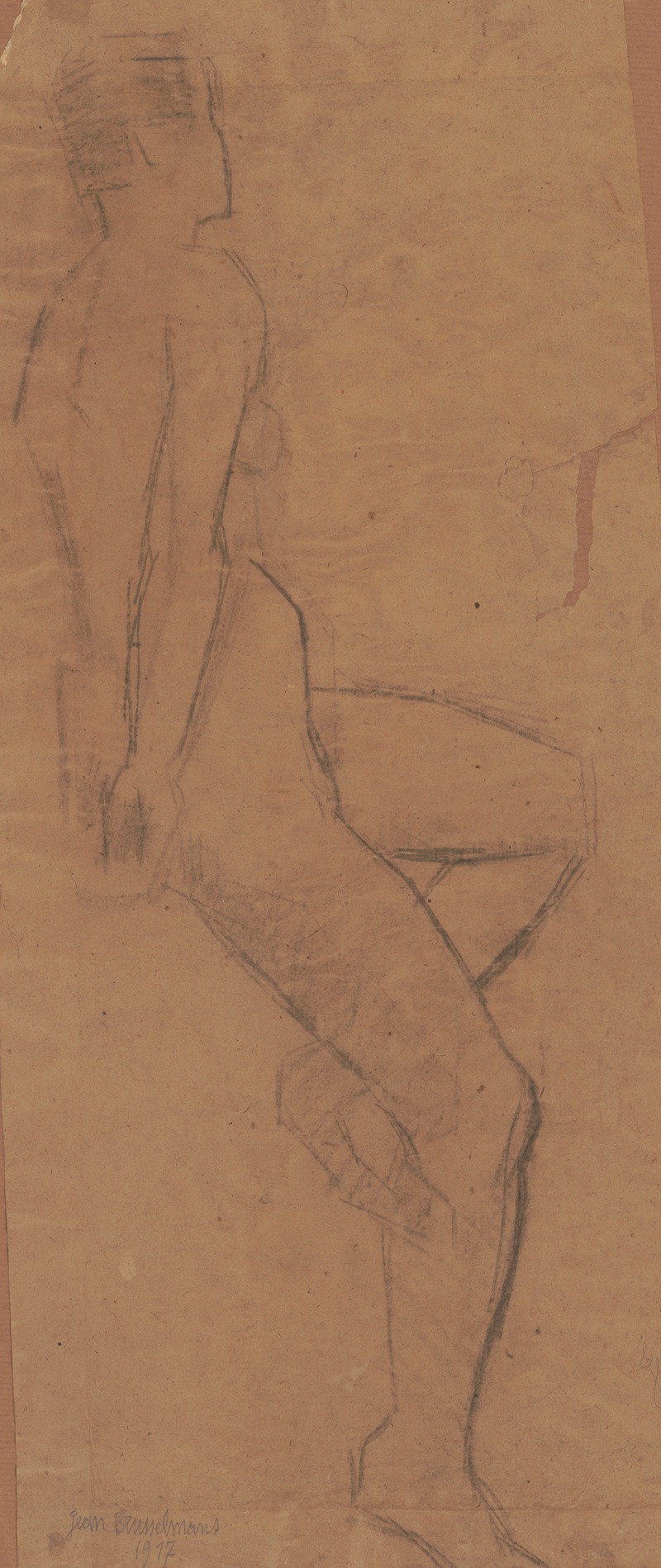 Naked woman standing — Jean Brusselmans