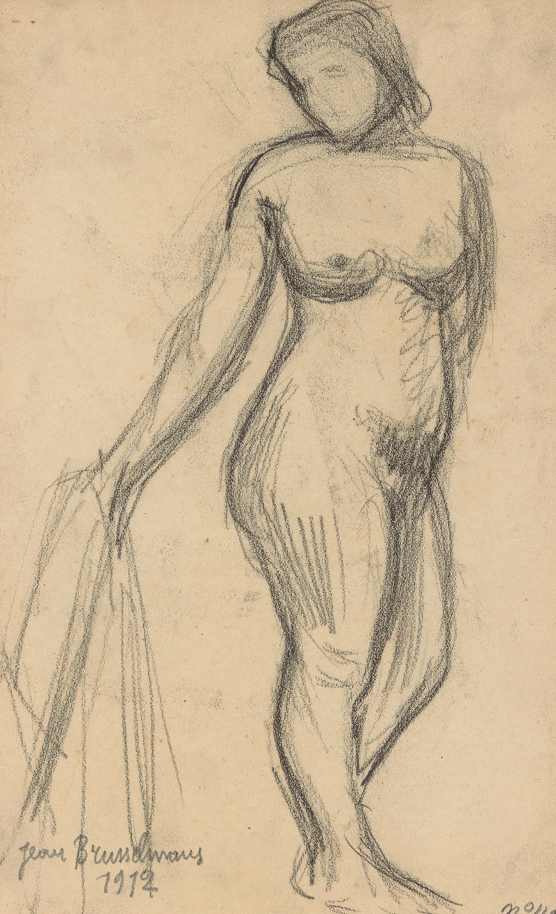 Nude woman seated — Жан Бруссельманс