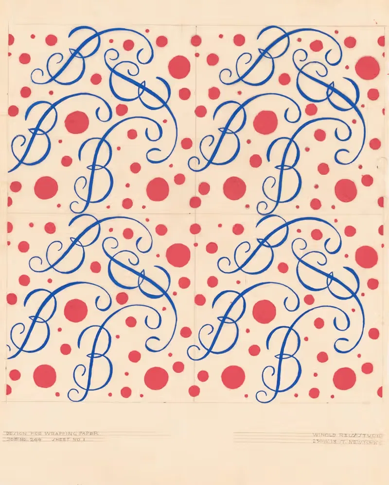 Graphic design drawings for Barricini Candy packages — Winold Reiss