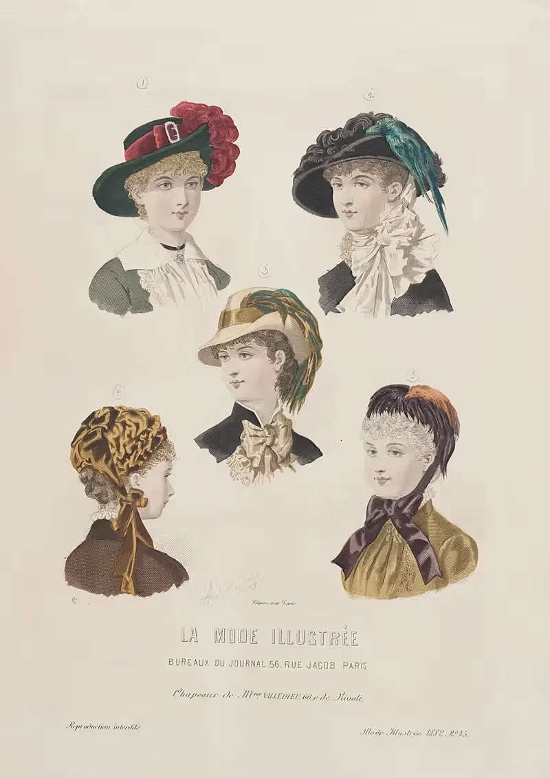 Fashion Plate for 'La Mode Illustrée' — Anonymous