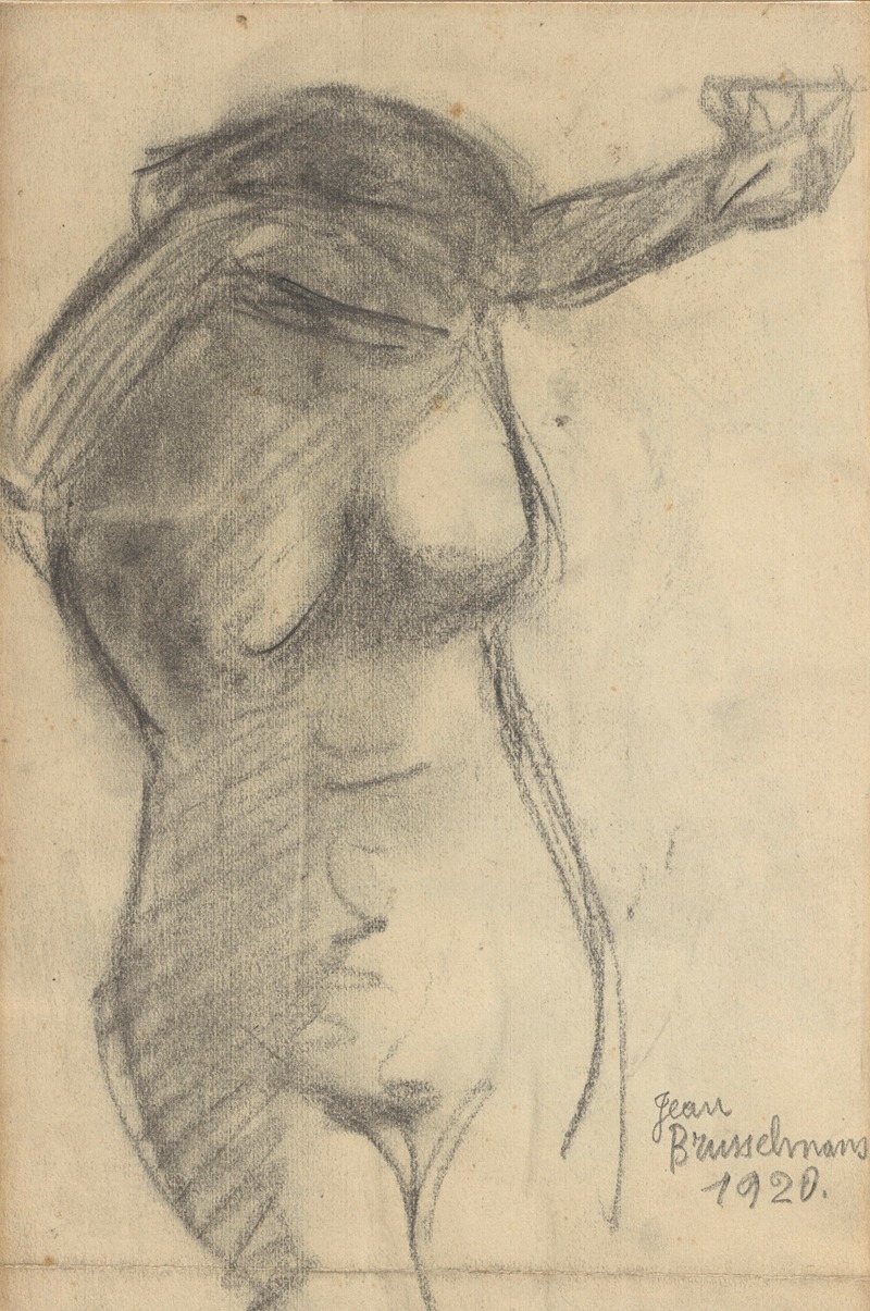 Nude woman, front view by Жан Бруссельманс, 1920 — digital art print download