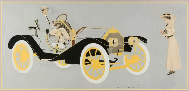 Model 20 Hudson Motor Car, ad illustration — Coles Phillips