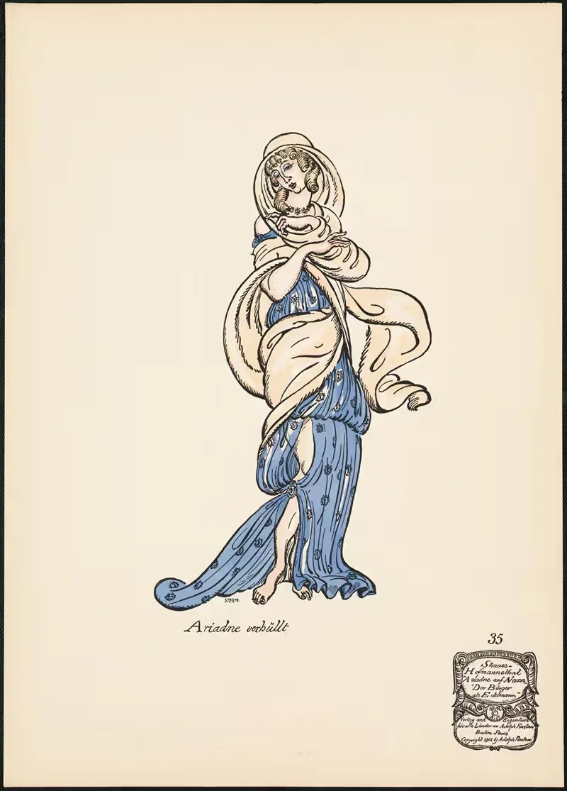Ariadne verhüllt by Ernst Stern, 1912 — digital art print download