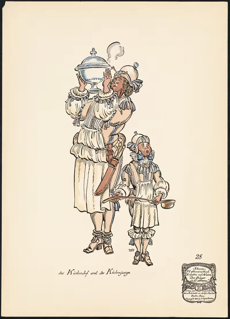 Шеф-повар и поваренок by Эрнст Штерн, 1912 — digital art print download