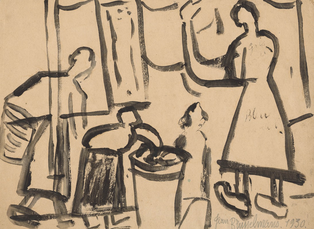 People by Жан Бруссельманс, 1930 — digital art print download