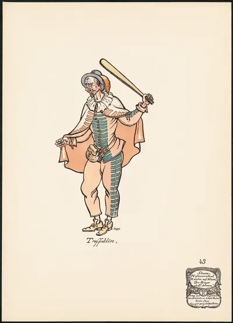 Труффальдино by Эрнст Штерн, 1912 — digital art print download