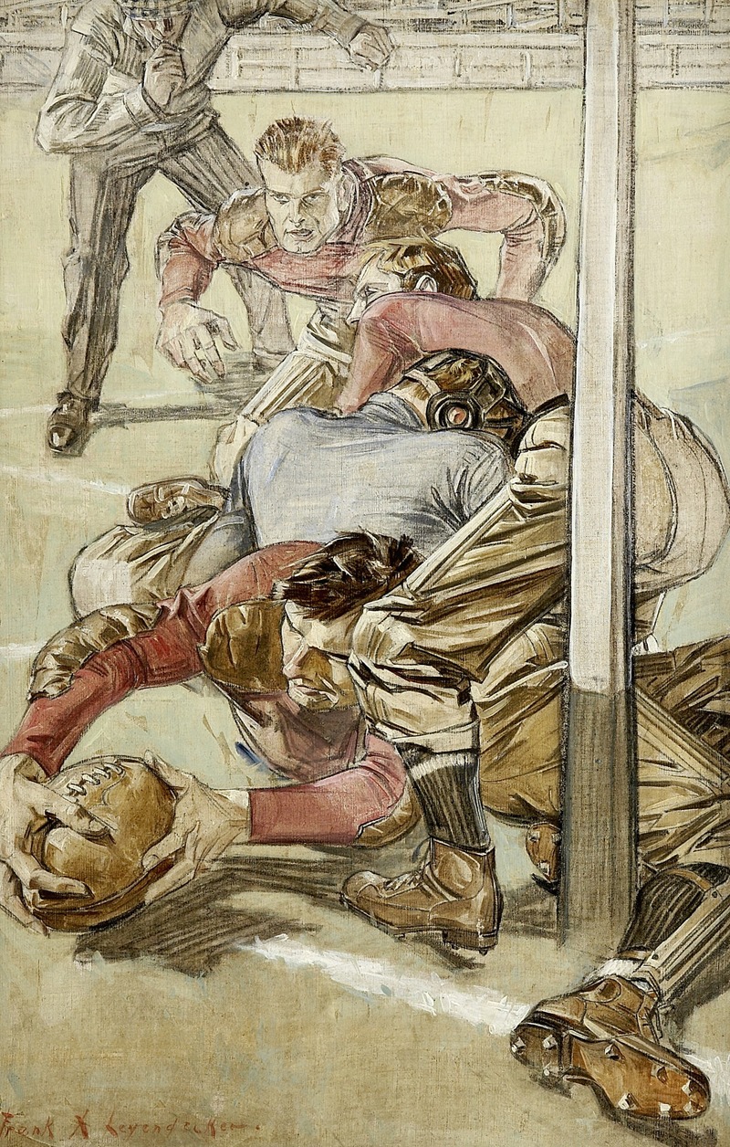 Тачдаун by Фрэнк Ксавье Лейендеcker, 1909 — digital art print download