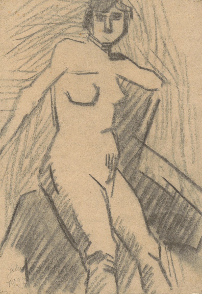 Standing nude woman by Жан Бруссельманс, 1927 — digital art print download