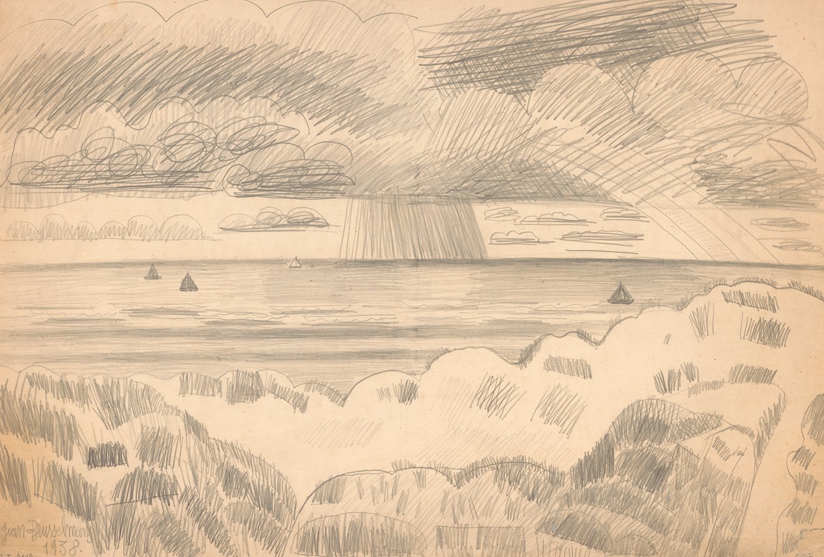 The sea by Жан Бруссельманс, 1938 — digital art print download