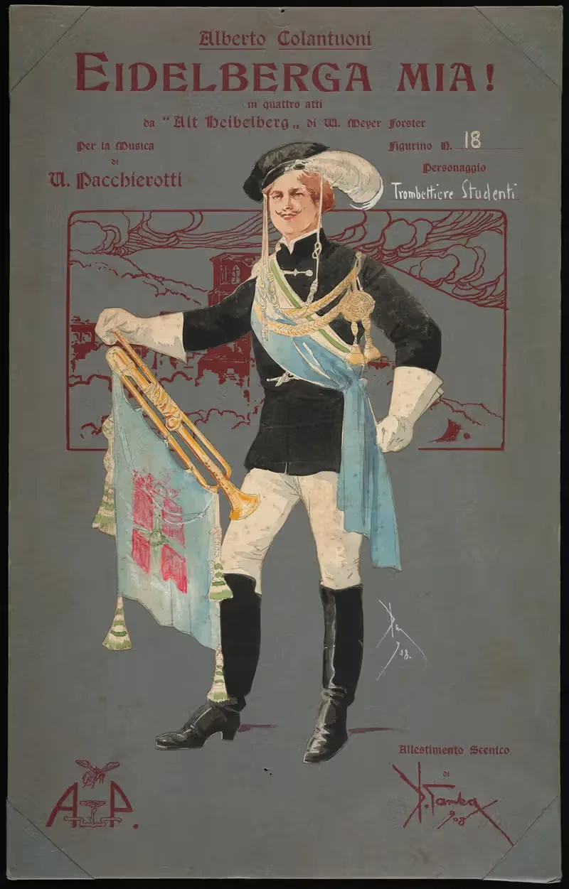 Тромбеттиере Студенти by Пипейн Гамба, 1907 — digital art print download