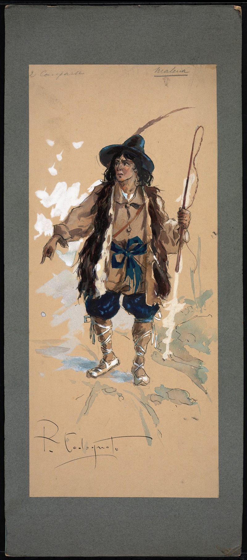2 comparse by Plinio Codognato, 1905 — digital art print download