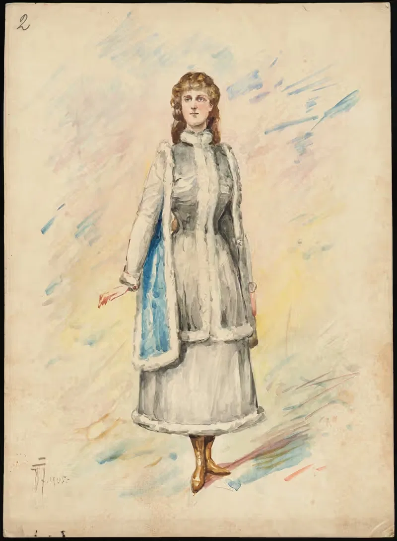 Unidentified Italian opera costume design plate 2 — W. Fasienski