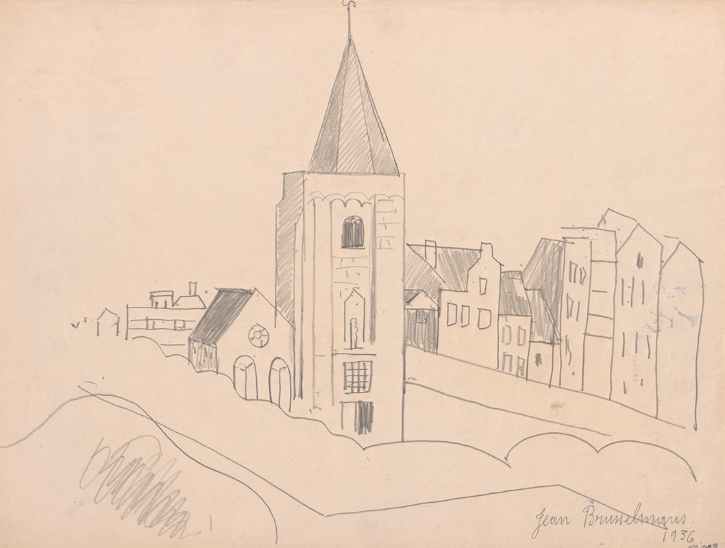 Village by Jean Brusselmans, 1936 — digital art print download