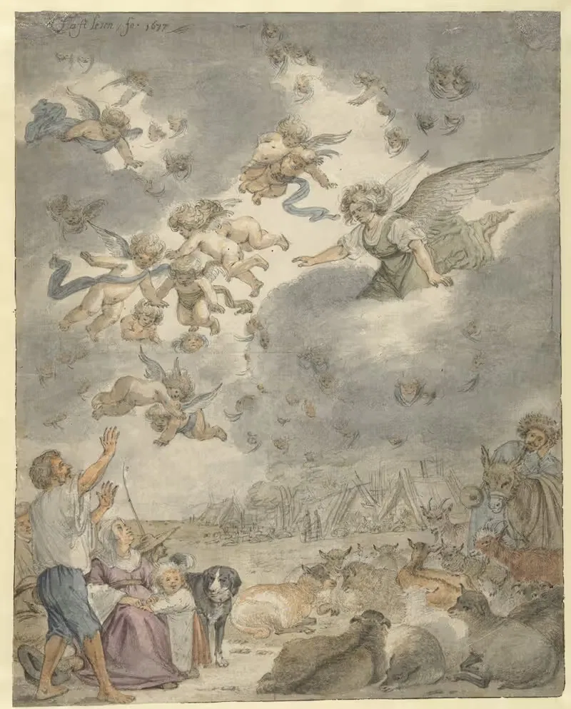 De verkondiging aan de herders — Cornelis Saftleven