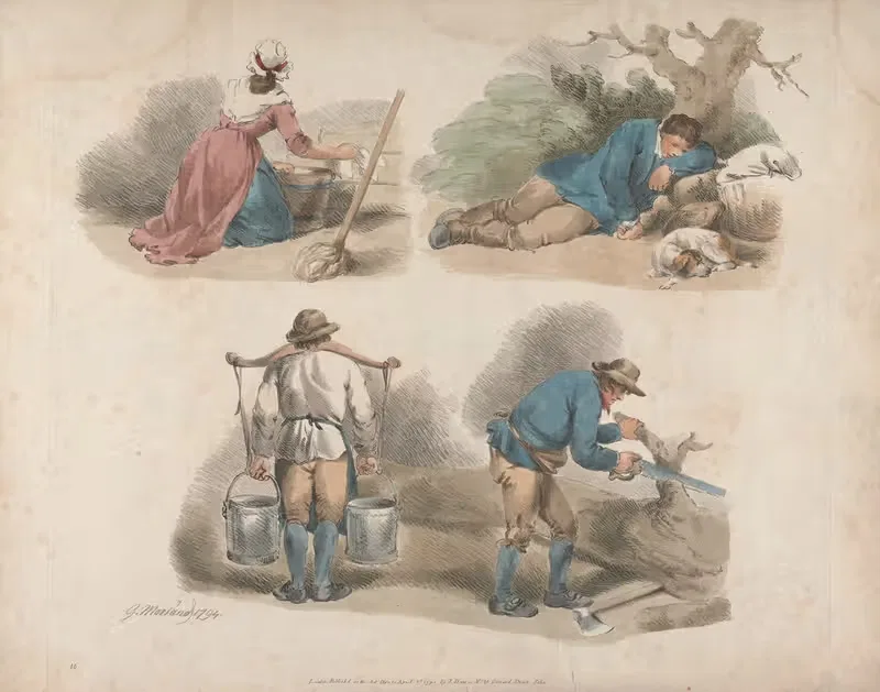 Изучение трудяг. by Джордж Морланд, 1791-1795 — digital art print download