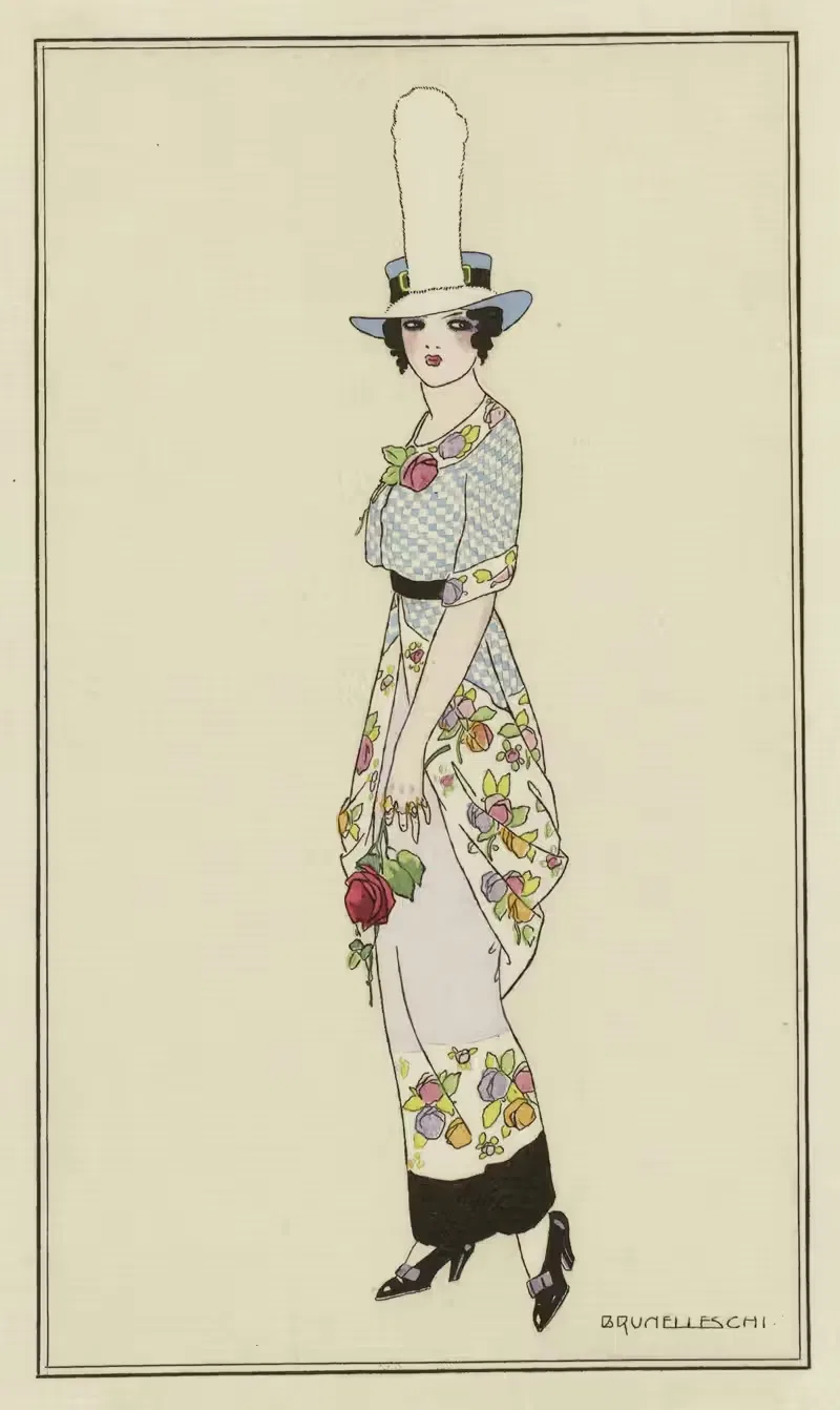 Robe de promenad by Umberto Brunelleschi, 1912 — digital art print download