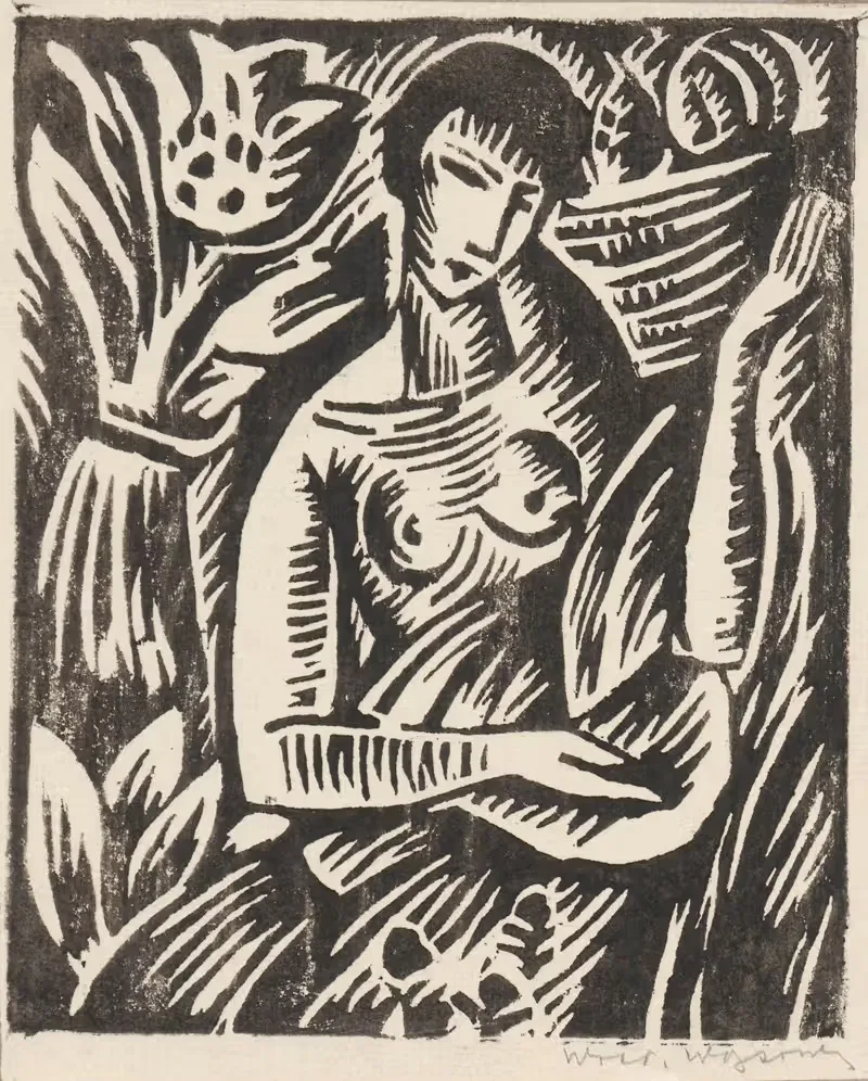 Девушка с фруктами by Вацлав Вансович, 1920 — digital art print download