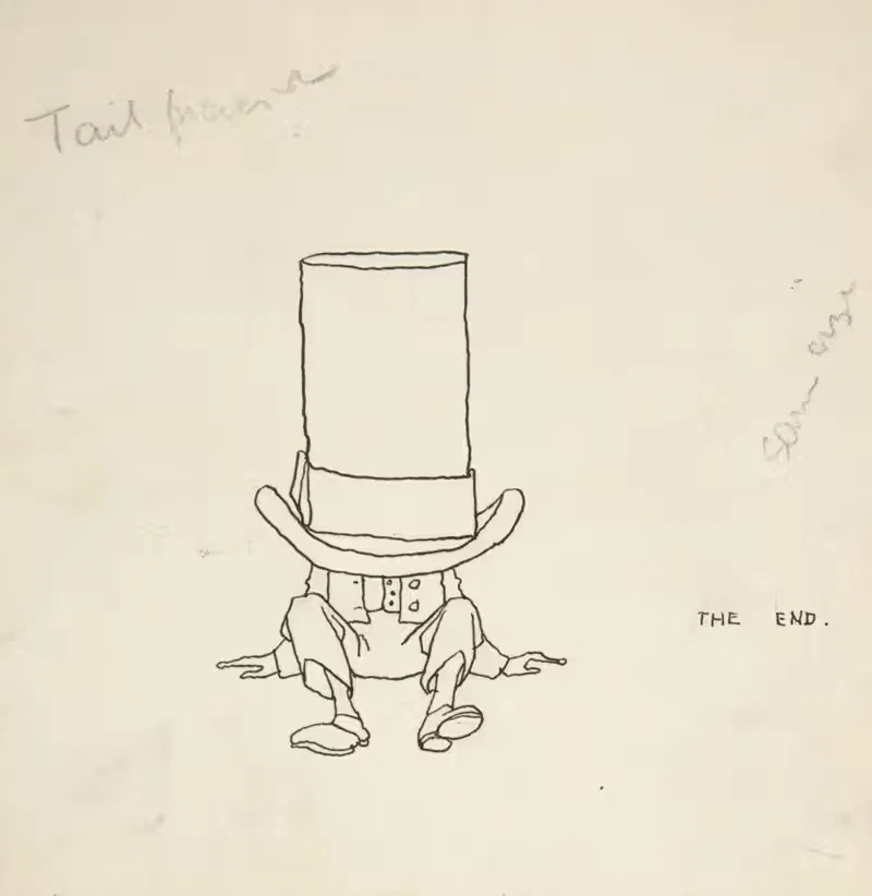 Tailpiece, Topsy-Turvy Tales — William Heath Robinson