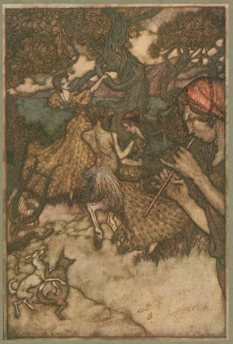Если Орфей первым исполнил вальс by Артур Рэкхэм, 1911 — digital art print download