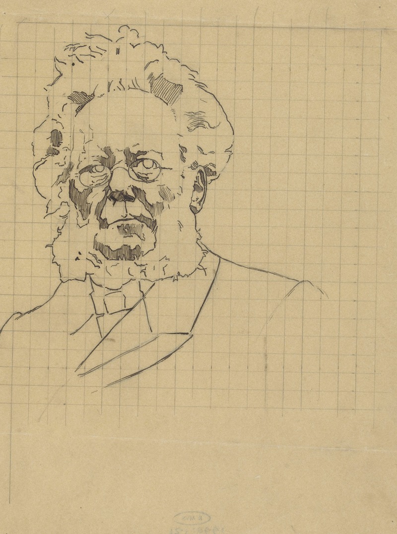 Portret van Henrik Ibsen by Йохан Бракенсик — digital art print download