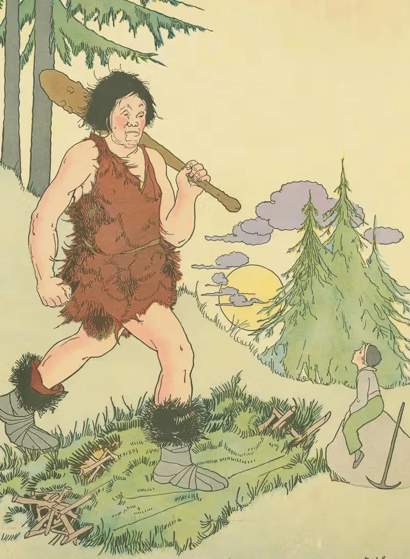 Джек и гигант Коромаран. by Маргарет Эванс Прайс, 1921 — digital art print download