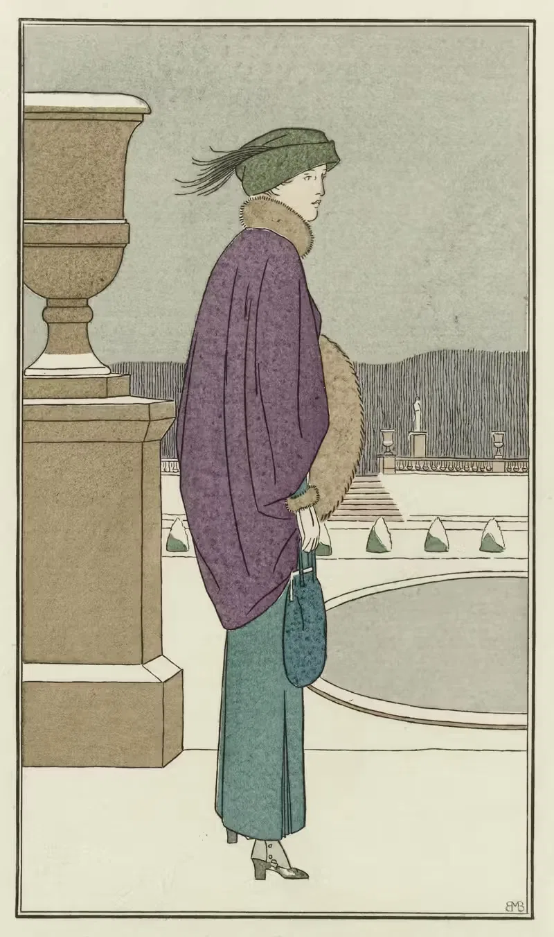Плащ из фиолетового бархата by Аноним, 1912 — digital art print download