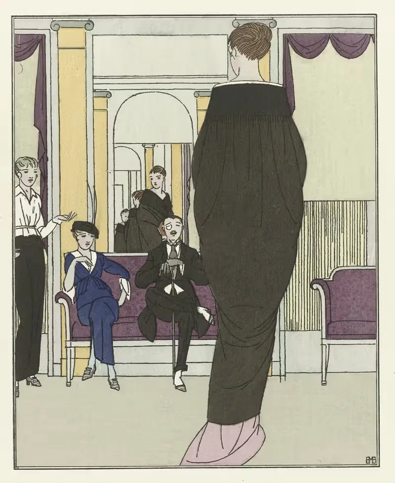 Трудный выбор; Вечернее пальто Ворта by Бернар Буте де Моновель, 1914 — digital art print download