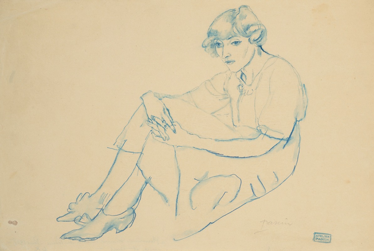 Hermine David étendue by Jules Pascin, 1908 — digital art print download