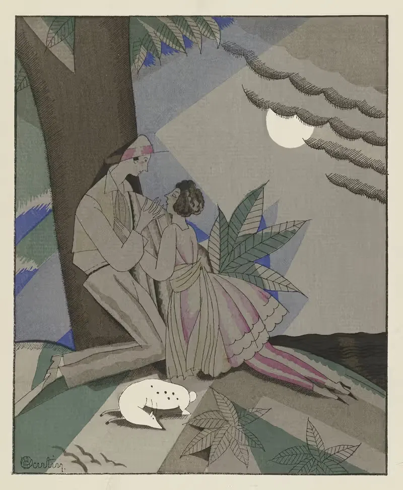 Влюбленные Торквата by Шарль Мартен, 1921 — digital art print download
