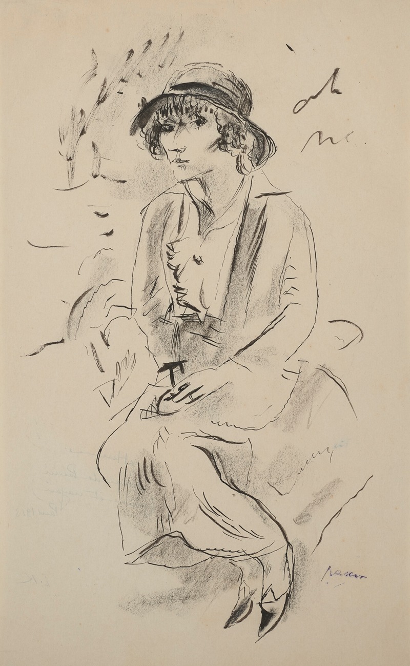 Hermine David au chapeau by Жюль Паскин, 1919 — digital art print download