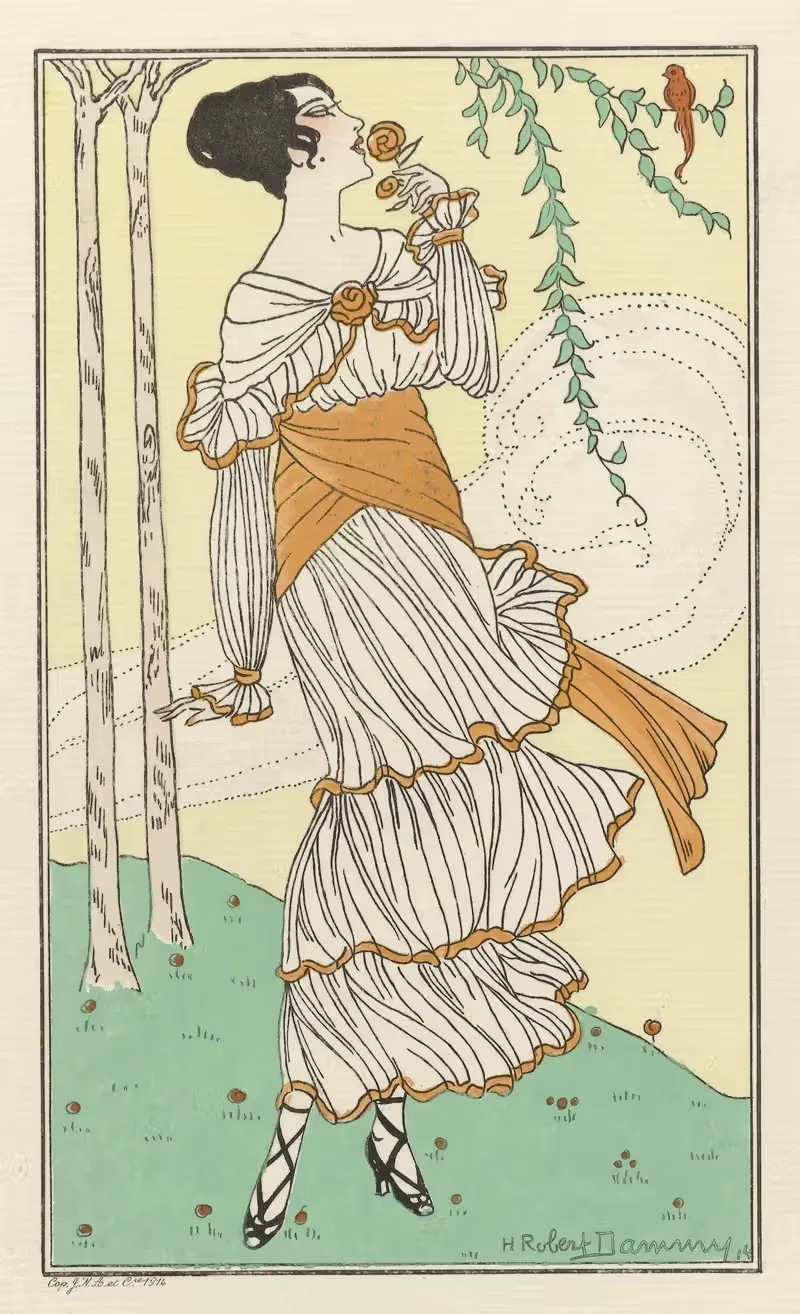 Платье для садовой вечеринки by Х. Роберт Дамми, 1914 — digital art print download