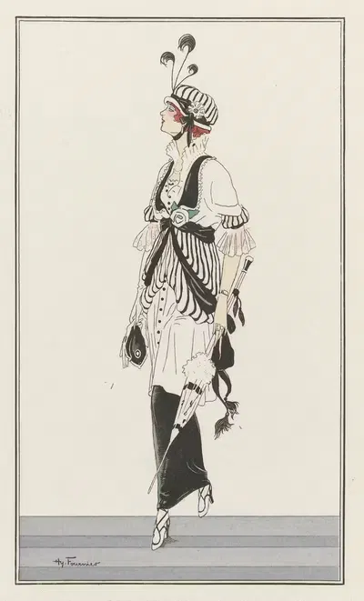Journal des Dames et des Modes; the Fashion Illustrators by Henry Fournier, 1913 — digital art print download