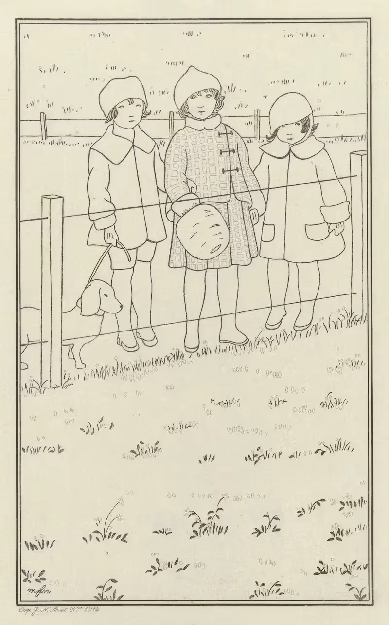 Утренние костюмы by Монограммист МФН, 1914 — digital art print download