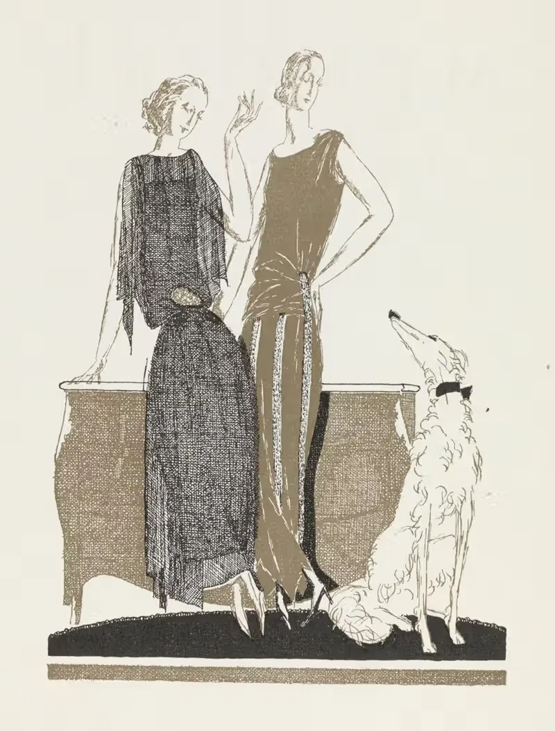 Два платья от Дойюи by Пьер Морг, 1921 — digital art print download
